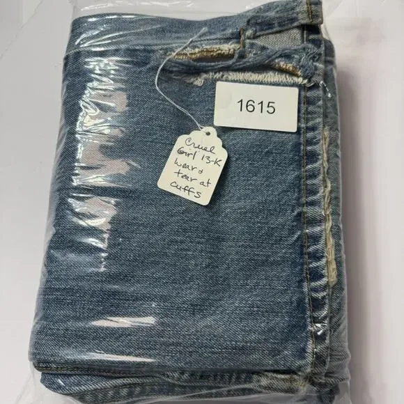 Cruel Girl Low Rise Bootcut Jeans Mid Wash Distressed 13R Rodeo Grunge - Picture 16 of 16